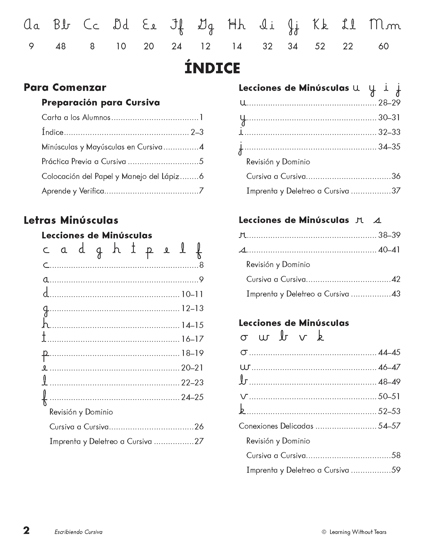 Workbook: Escribiendo Cursiva (Spanish)