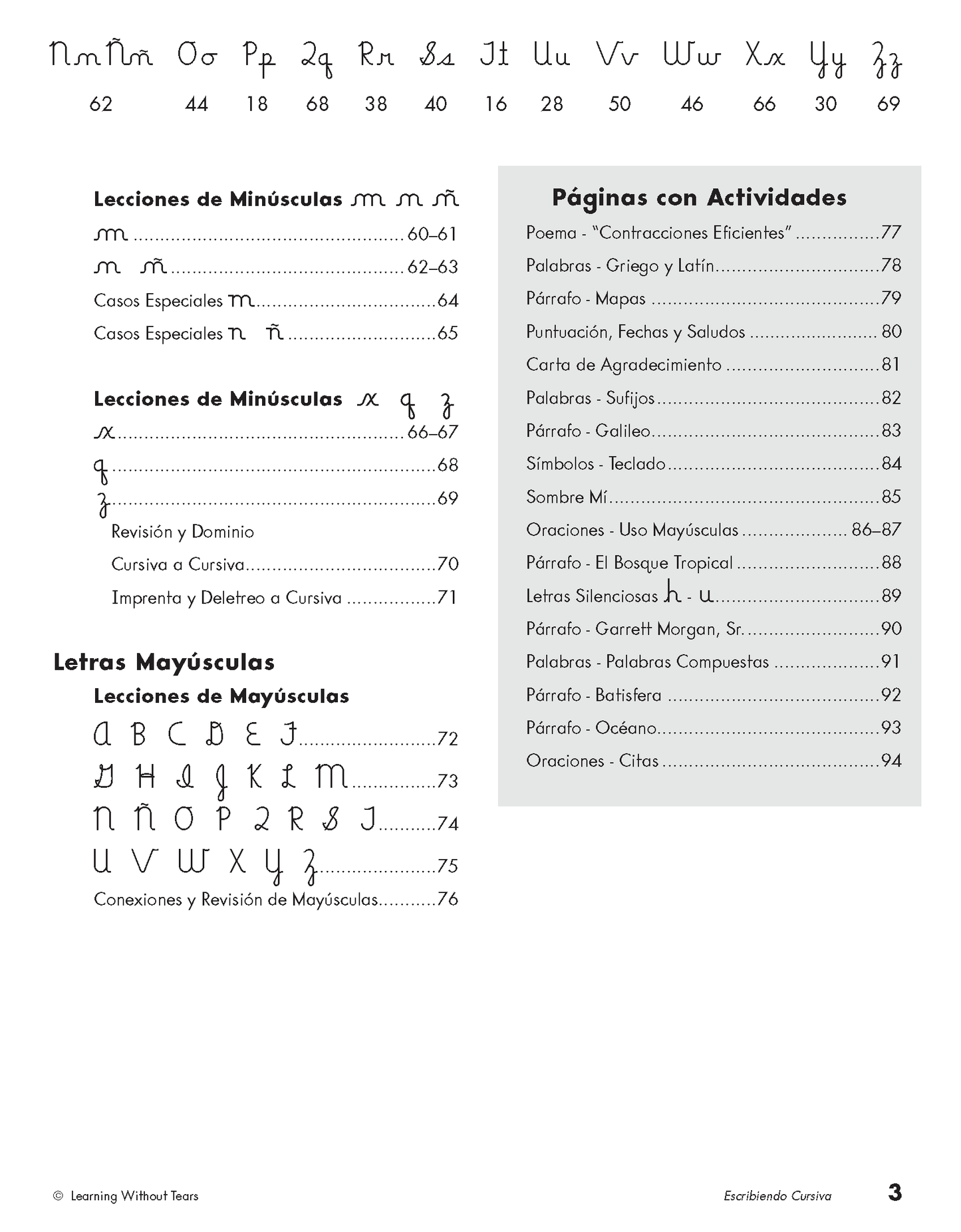Workbook: Escribiendo Cursiva (Spanish)