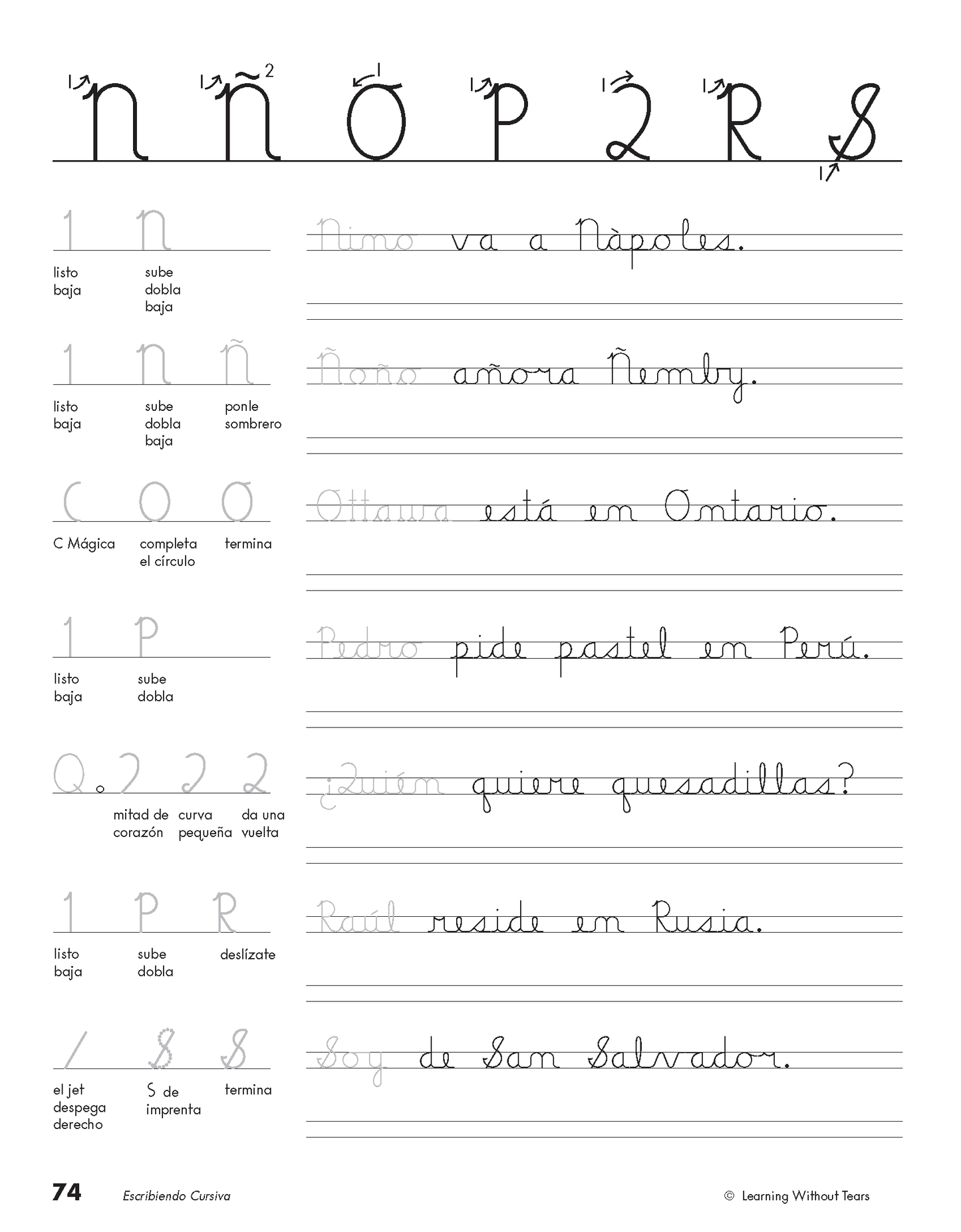 Workbook: Escribiendo Cursiva (Spanish)