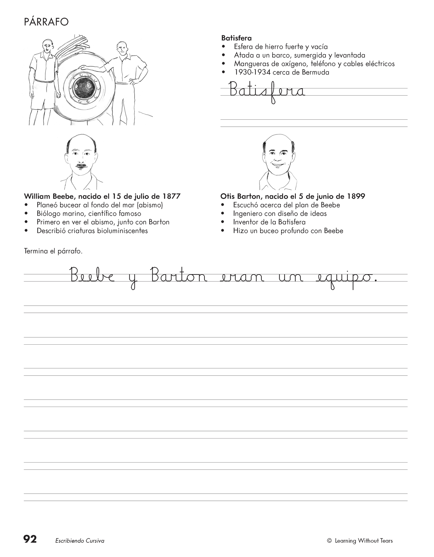 Workbook: Escribiendo Cursiva (Spanish)