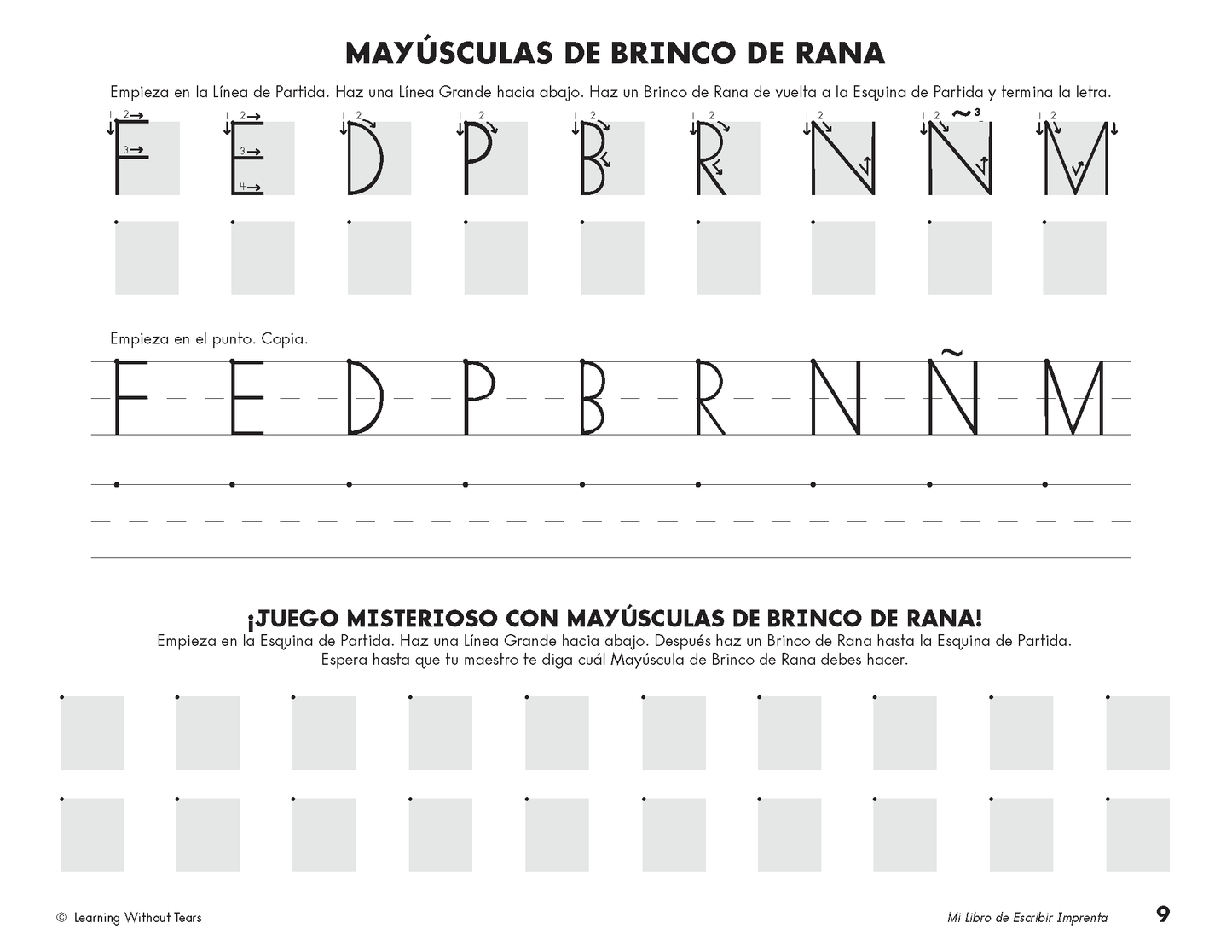 Workbook: Mi Libro de Escribir Imprenta (Spanish)
